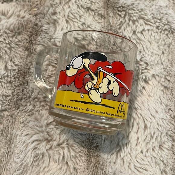 Vintage 1978 McDonald's Garfield & Odie Glass Mug - Picture 6 of 8